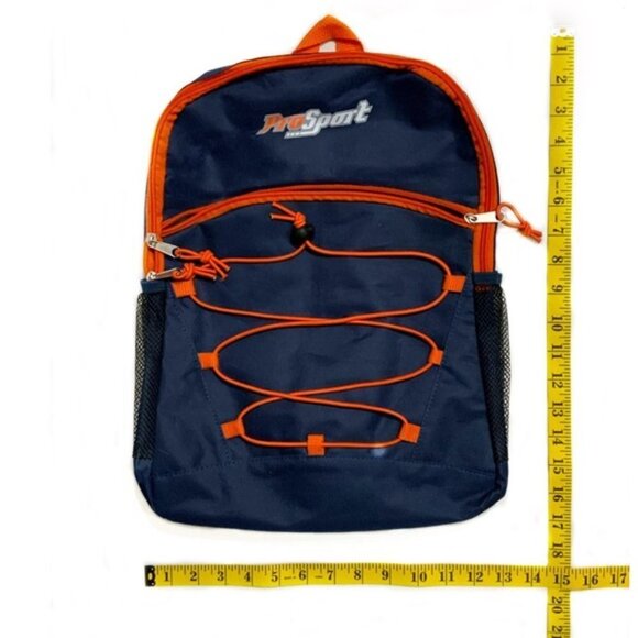 Pro Sport Backpack Day Hike School Book Bag Adjustable Padded Straps Blue Orange - Picture 2 of 10